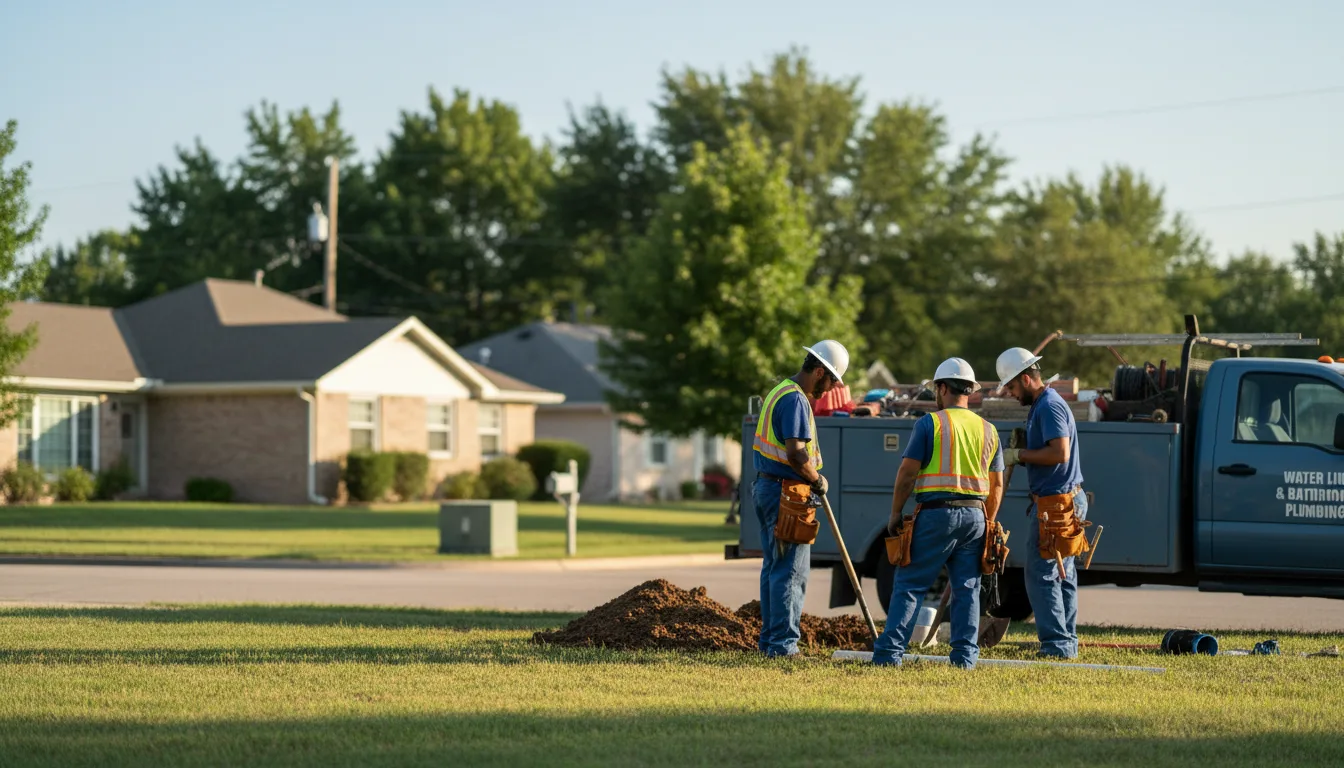 Residential water line and bathroom plumbing service in Watertown, NY